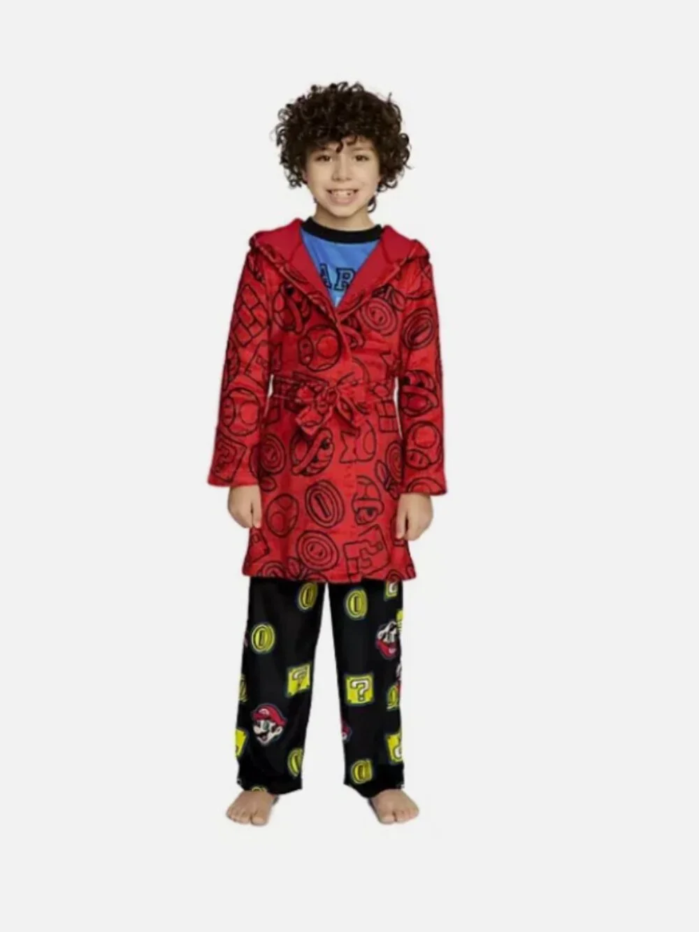 Super Mario Boys 3-Piece Robe & Pajama Set